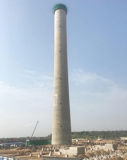 巴基斯坦塔爾項(xiàng)目煙囪、冷卻塔澆筑順利完成